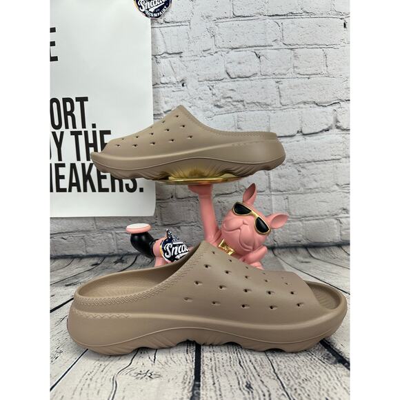 UGG Slide It Sandals Mens 13 Beige Tan Brown | Open toe Beach Gym Sport Slip On
